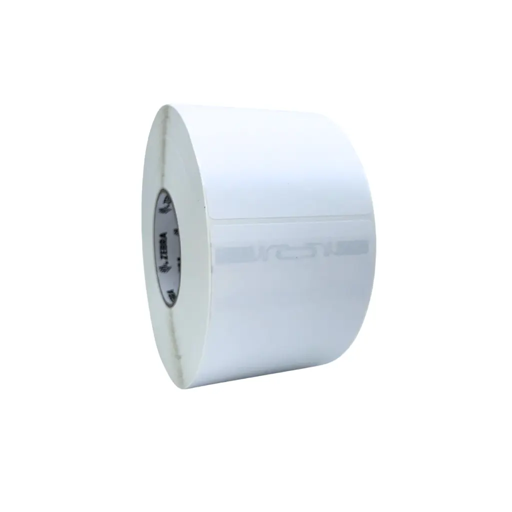 Etiqueta Blanca Transferencia Térmica RFID, Zebra, Z-Perform 1500T, 4"x6", Núcleo 3.