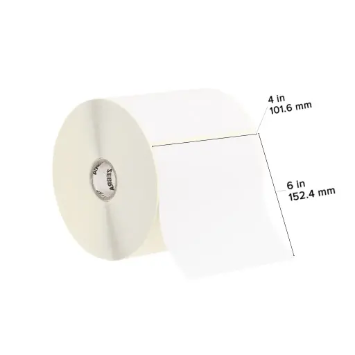 [10041911] Etiqueta Blanca Térmica Directa, Zebra, Z-Essentials 500D, 4x6in, Núcleo 1".