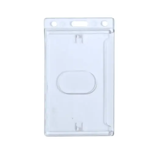 [726-CSN-LR/K25] Porta credencial vertical rígido transparente, 25 pzs.