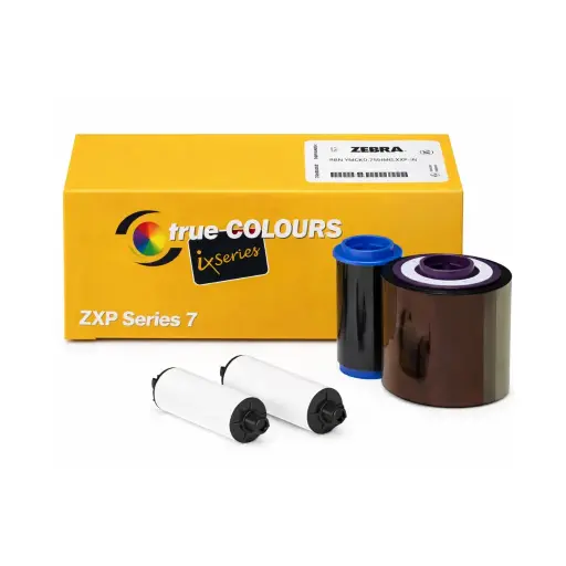[800077-740] Cinta de impresión de color, Zebra, ZXP7, YMCKO, 250 imágenes.